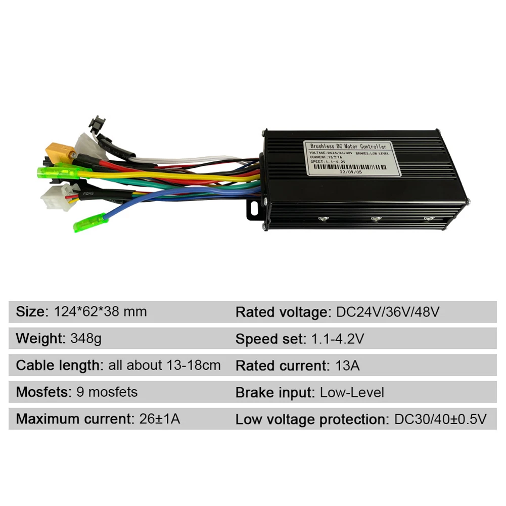 24/36/48V 26A 750W Sine Wave Controller+SW900 Display For Ebike Electric Scooter Brushless Lithium Controller Sine Wave