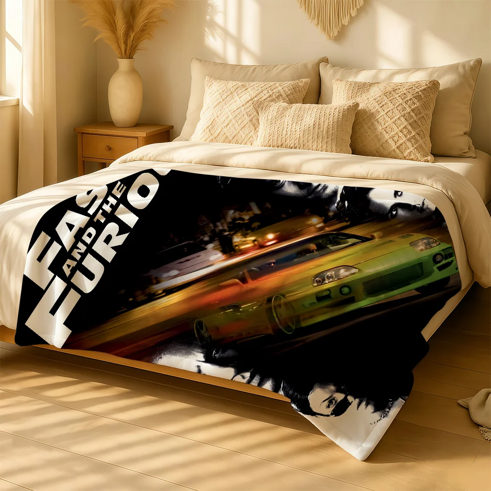 The F-Fast And The F-Furious Blanket For Soft Warm Knee For Bedroom Living Room Bed Sofa Camping Picnic Office Gift Throw