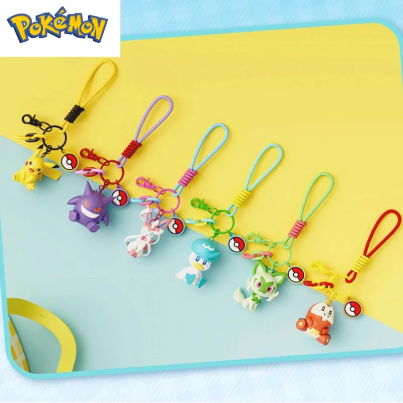 New Aroma Pokemon Figures Keychain 6 Styles Very Kawaii Gengar Sylveon Sprigatito Fuecoco Quaxly Pikachu Models Anime Gift Toys