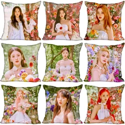 Kpop LOONA federa per cuscini decorativi per la casa fodera per cuscini in raso fodera invisibile con cerniera 1007