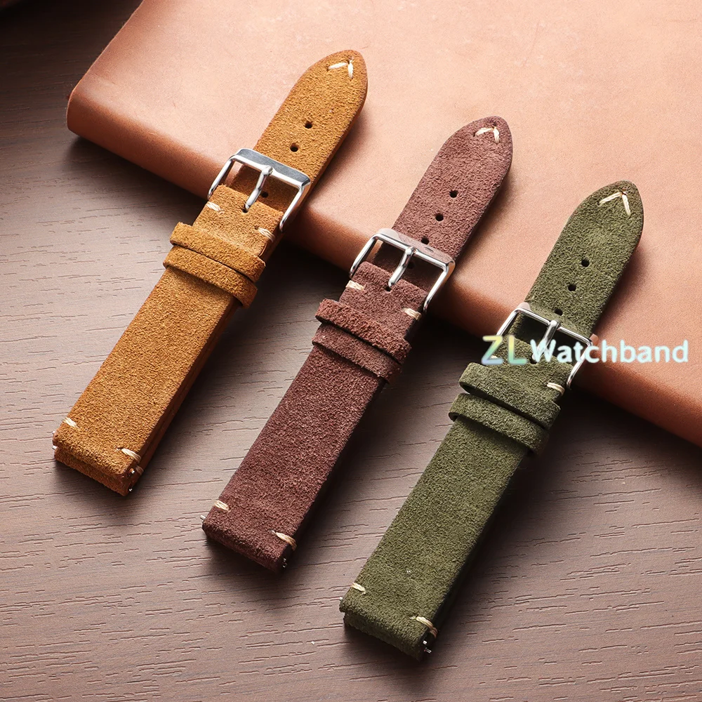 New 18mm 20mm 22mm Soft Suede Watch Strap for Seiko for Omega Universal Quick Release Bracelet Men Women 14/16/19/21mm Wristband