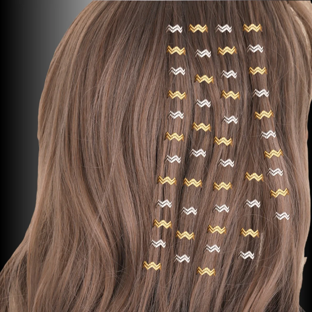 30pcs Hair Jewelry for Gold Hair Braids Cuffs Multi Style Rings Adjustable Hair Beads for Braid Lock Dreadlock Accessories