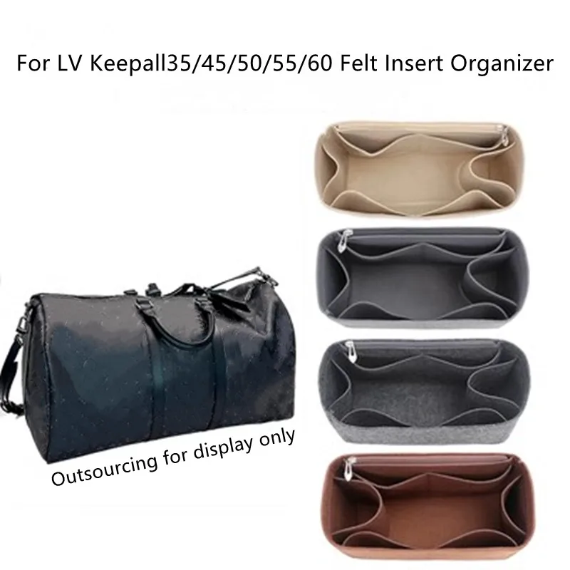 Keepall-organizador de equipaje de fieltro para cosméticos, bolso de mano de viaje, interior, portátil, 35/45/50/55/60