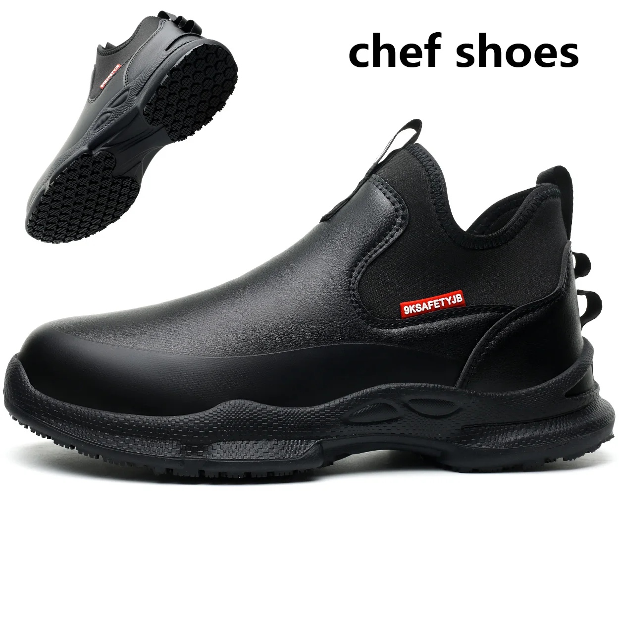 

Men's Chef Shoes Waterproof Upgraded Version Non-Slip Rubber Sole Hotel Kitchen Professional Work Shoes