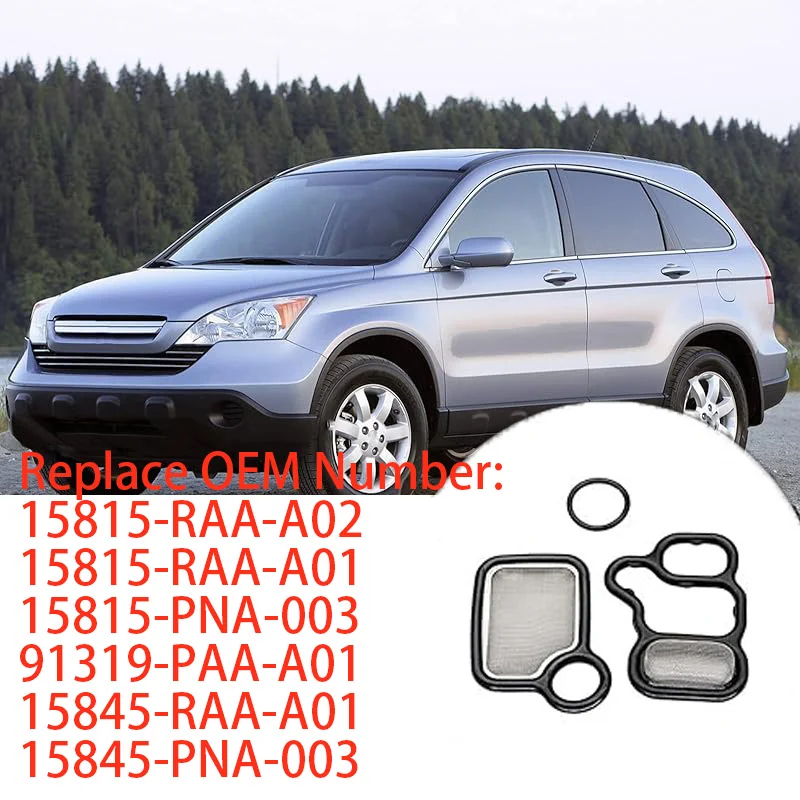 

15815-RAA-A02 Gasket Solenoid Spool Valve Filter Solenoid Kit O-Ring 15832-PNA-003 15845-RAA-A01 Honda Civic 91319-PAA-A01