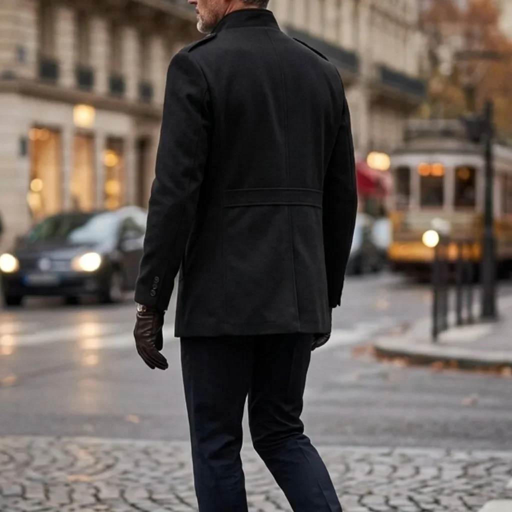 New Men's Autumn/Winter Trench Coat - Double-Layered with Multi-Pockets | Practical Streetwear & Business Casual Jacket Mans