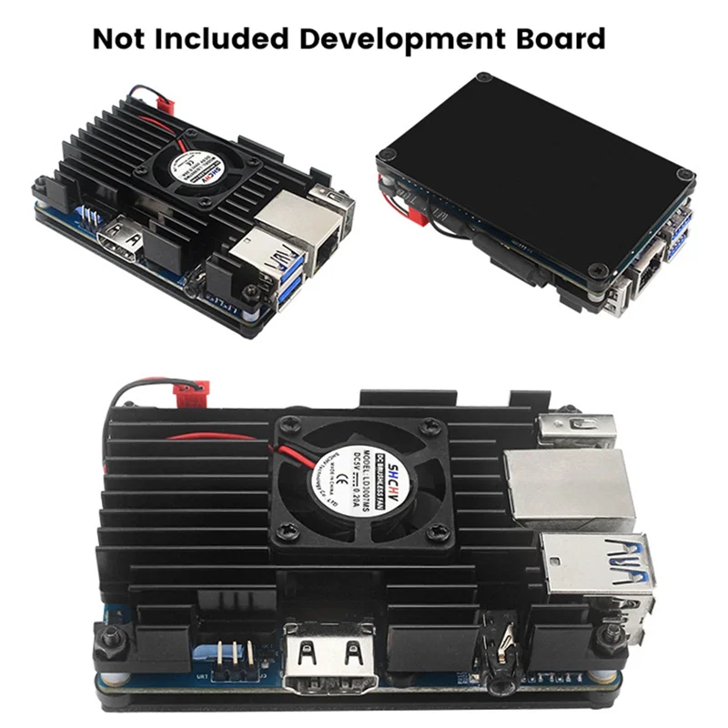 Per Orange Pi 3 LTS Custodia in alluminio con ventola di raffreddamento Protezione della scheda di sviluppo Guscio di raffreddamento Custodia di raffreddamento passivo CALDO
