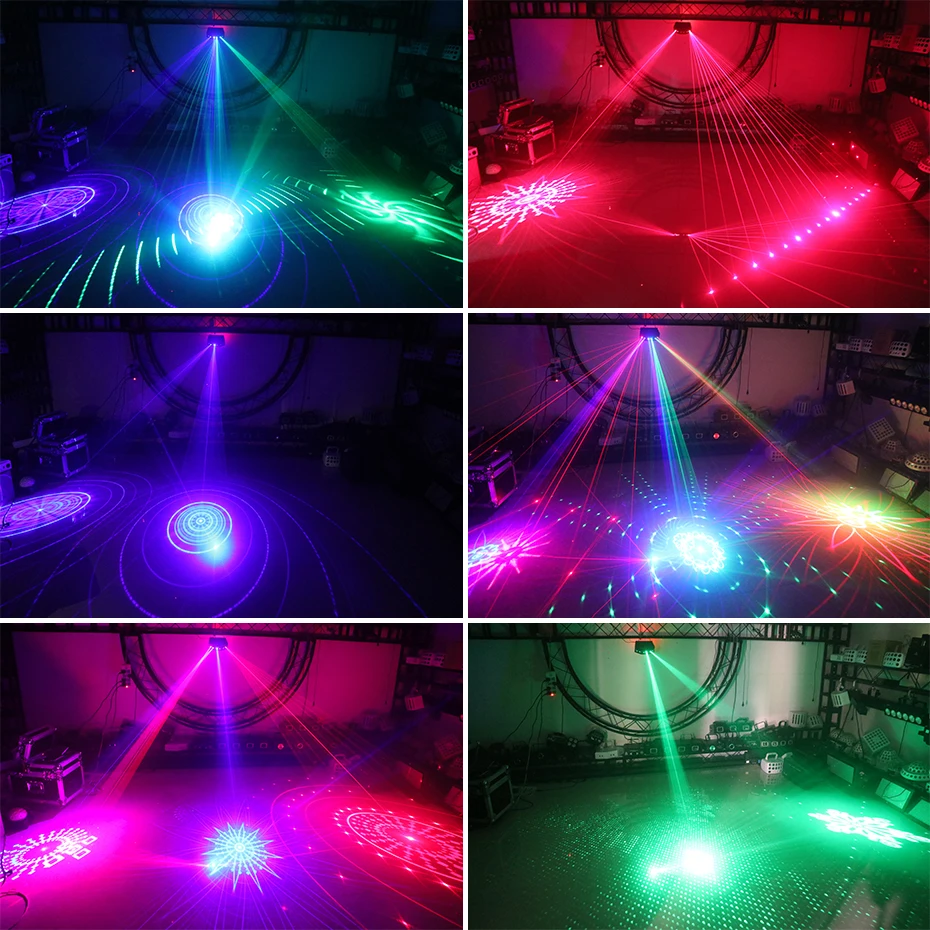 Imagem -04 - Alien-rgb Disco dj Laser Light Projector Dmx Remote Stage Lighting Effect Xmas Party Holiday Dança Lâmpada de Casamento 120 Padrões