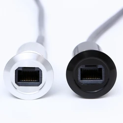 22mm USB connector socket Metal Panel Socket RJ45 Female to Male With Cable (60cm,150cm)