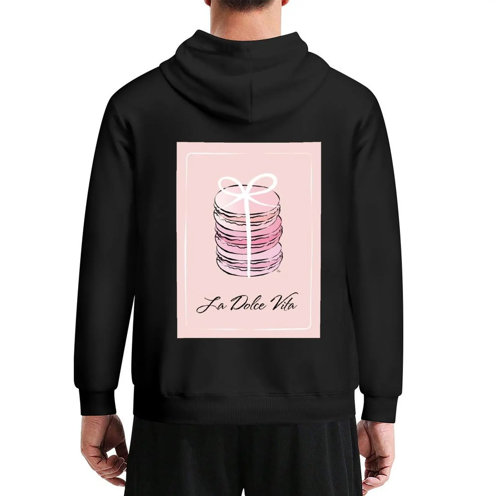 

La Dolce Vita Pink Macarons Hoodie men's coat korean clothes autumn men's clothes graphic hoodie