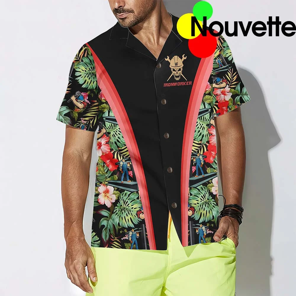 Hawaiian Shirts for Men Funny Print Jesus Shirts Cosplay Summer Beach Casual Button Up Hawaii Shirts