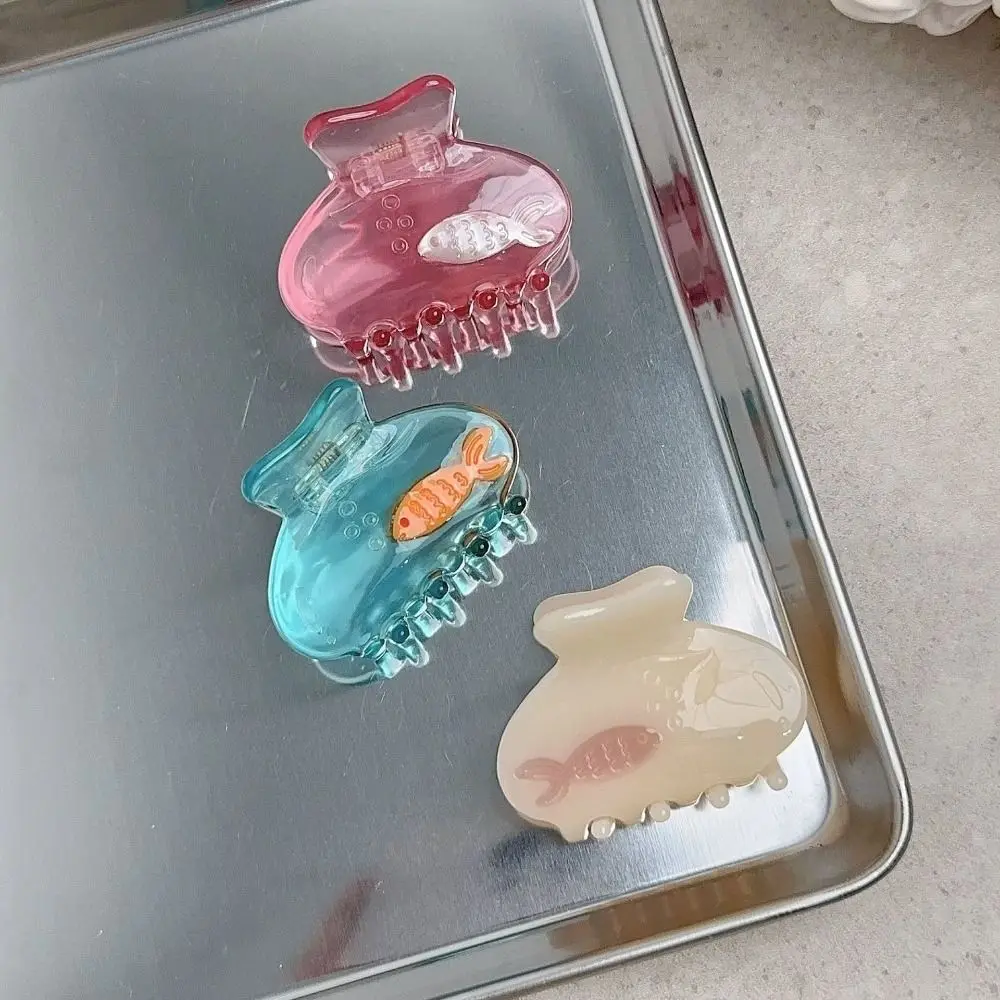 Fashion Cute Korean Goldfish Shark Clip Sweet Colorful Hair Claw Hair Clamps Acetate Fiber Hair Clip