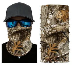 3D Tactical Camouflage Tube Scarf Multi-Use Seamless Bandana Balaclava Face Mask Headband Neck Warmer for Men And Women Cycling