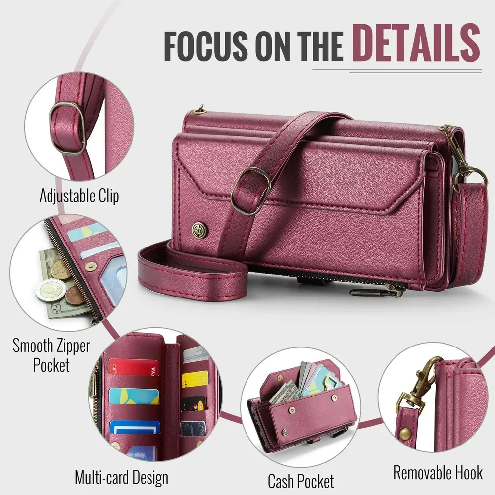 Flip Leather Phone Case for Samsung Galaxy A52 / A52S Crossbody Fashion Luxury Design Stylish Protective Cover coque