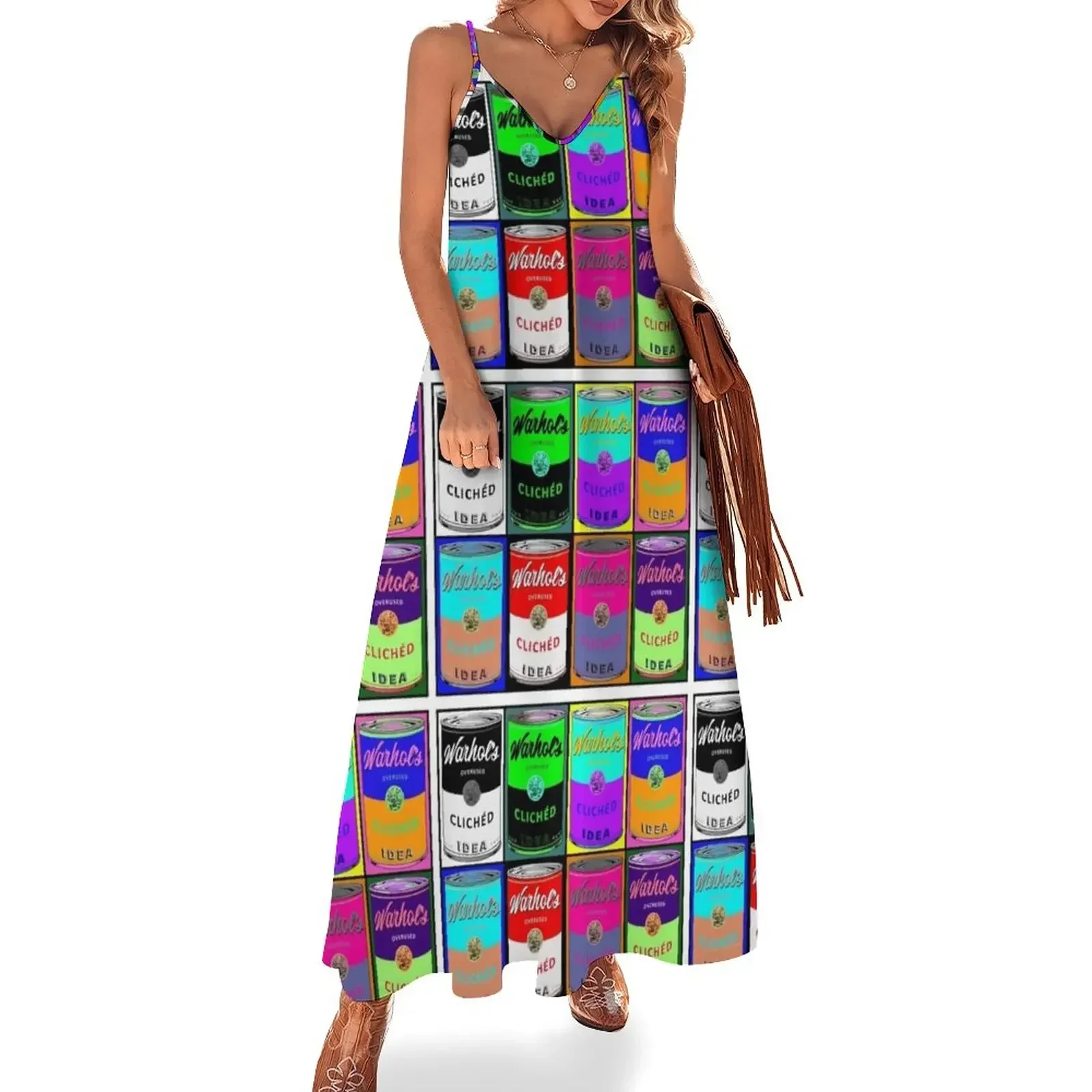 Andy Warhol Soup Can Parody Sleeveless Dress sensual sexy dress for women elegant party dresses for women 2024 prom dress