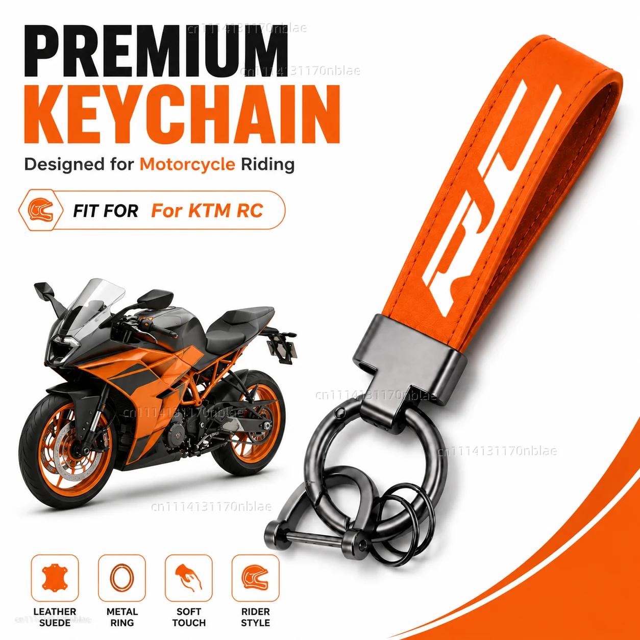 Hochwertiger Schlüsselanhänger aus Leder und Wildleder für KTM RC 125 200 250 390 rc390 2014 2015 2016-2018 Motorradhalter Moto