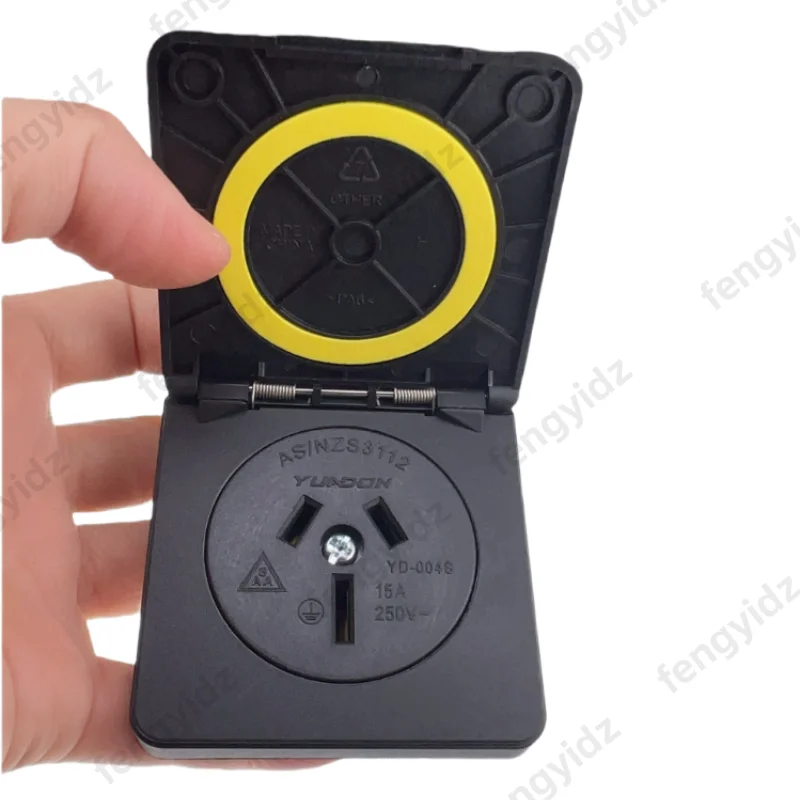 fengyidz Australia New Zealand Waterproof Power concealed Socket Industrial Electrical Power Connector with Dustproof Cover 15A