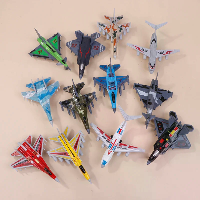 

Fighter Model 6Pcs Aircrafts Set MINI Alloy Airplane Toys Collection Warplane Decorations For Kids Boys Gift, Random 1pc
