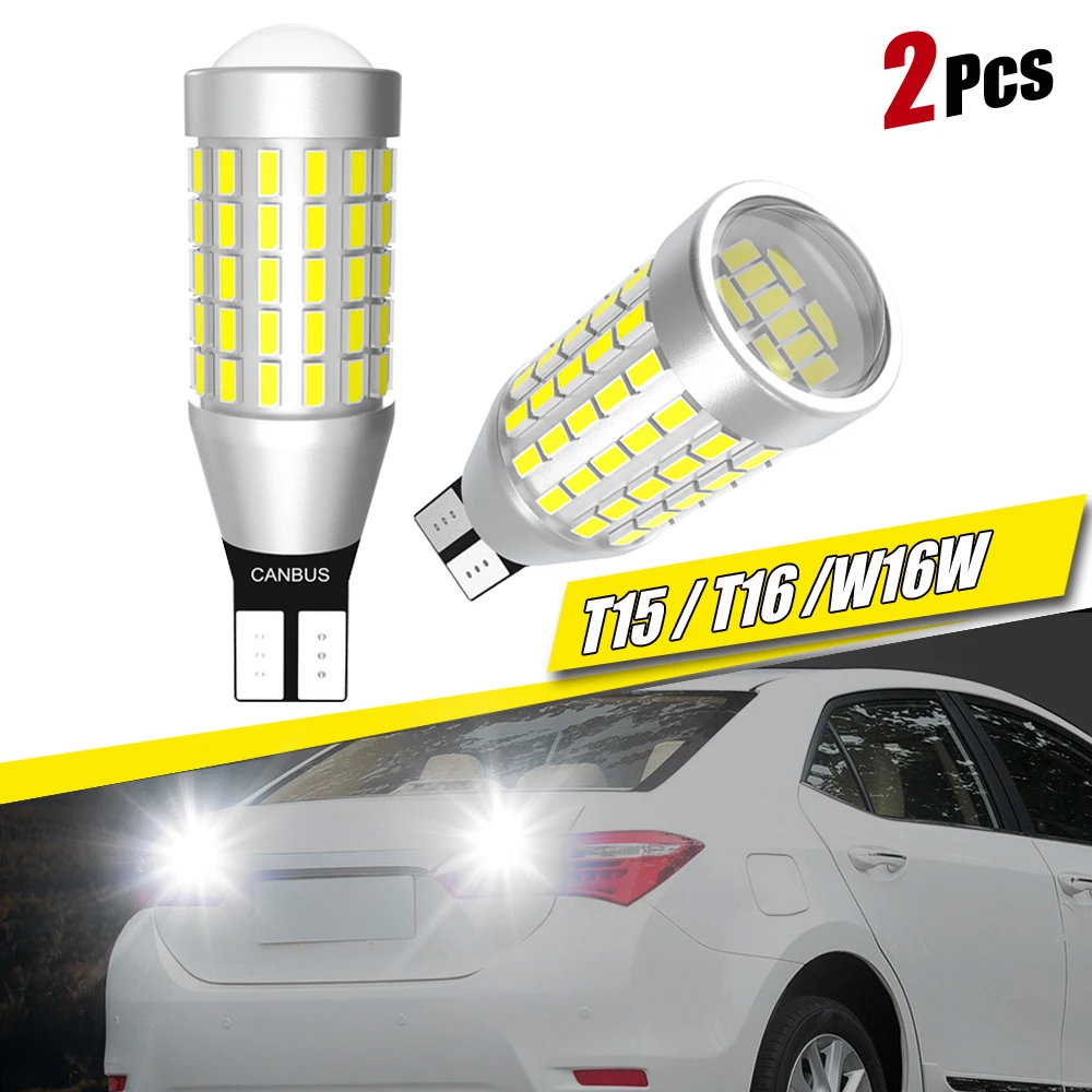 2pcs W16W T15 LED Backup Light Bulb Reverse Lamp Canbus No Error For Mitsubishi ASX Eclipse Cross Galant Lancer Outlander 1 3