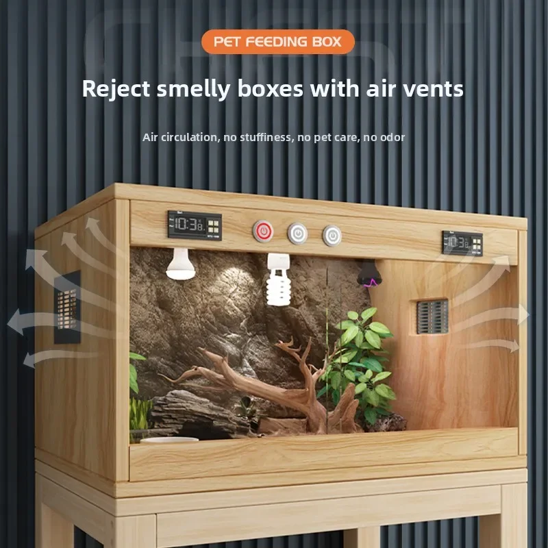 Half-water turtle house climbing pet landscaping constant temperature smart pet turtle feeding box