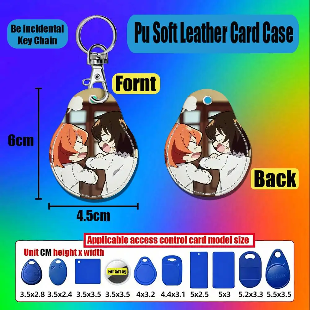 For Soukoku Dazai Chuuya Bungou Stray Dogs For Air Tag Case Card Holder Keychain ID Badge Credit Bank Access For AirTag Case