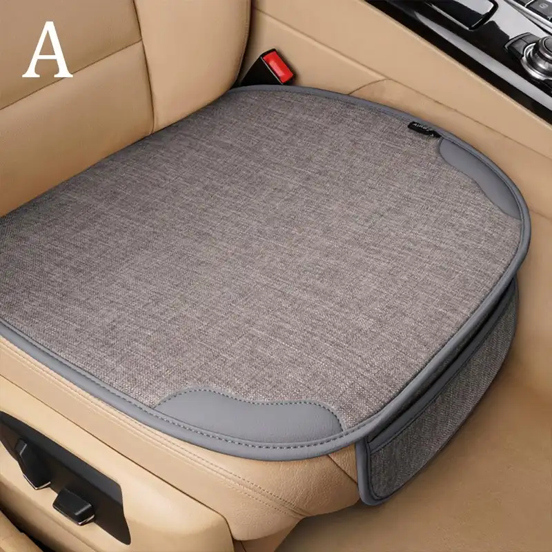 Car Seat Chair Protect Breathable Flax Seat Cover Dampproof Universal Car Accessories Interior Four Seasons C4M6 - Image 7