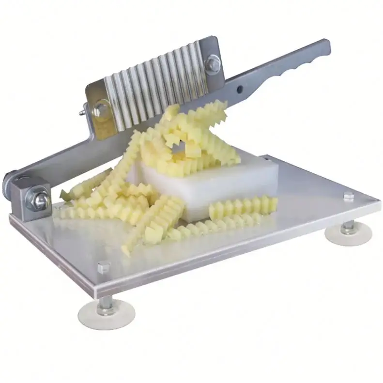Custom Fruit Vegetable Processing Corn Flour Mill Kitchen Gadget Accessories Corrugated Wavy Knife French Fries Potato Cutter