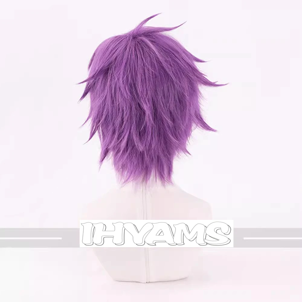 Otogari Adonis Wig Game Ensemble Stars Cosplay UNDEAD Short Men Wig Purple Hair Heat Resistant Synthetic