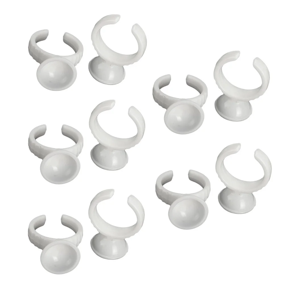 

100Pcs Clear Disposable Tattoo Ink Caps Ring Style Pigment Containers for Eyebrow Microblading Lash Extension Application