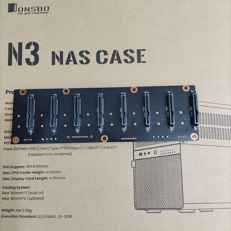 

N3 Backplane JONSBO Chassis Accessories SATA Connector 8 Hard Disk Interface Circuit Board Only Applicable to Same Model