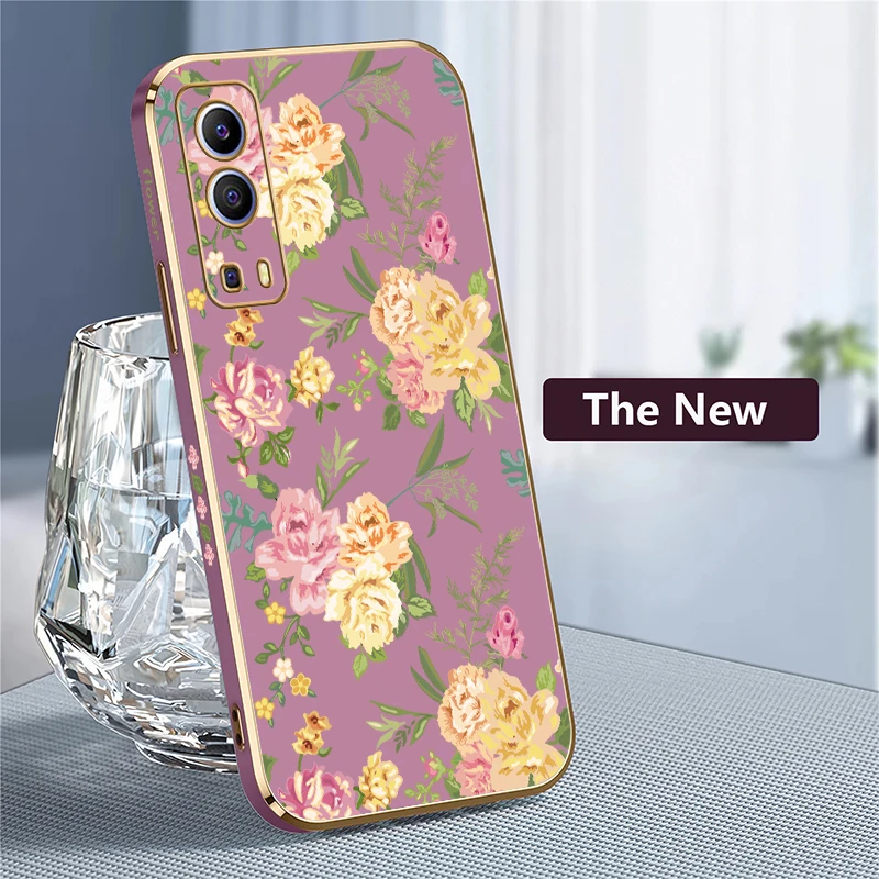 الفاخرة الأزهار اللوحة جراب هاتف ل Vivo IQOO U5X U1X Neo سيليكون للصدمات غطاء ل ممن لهم Z3 Z7 Z9 Z9X سيليكون لينة كابا