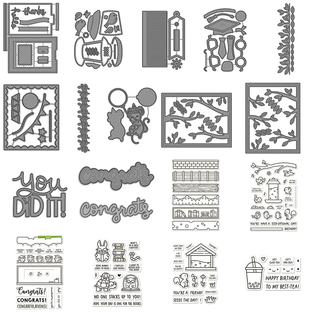 

2025 New Arrival Metal Cutting Dies Stamps Set Essentials DIY Scrapbooking Photo Album Decorative Embossing Papercard Crafts Die