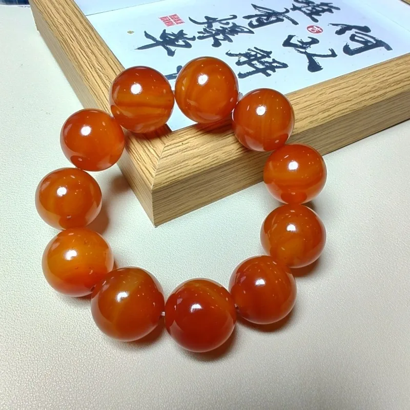 

Natural Agate Bracelet Dream Agate Red Agate Bracelet Men's and Women's New Fashion Style