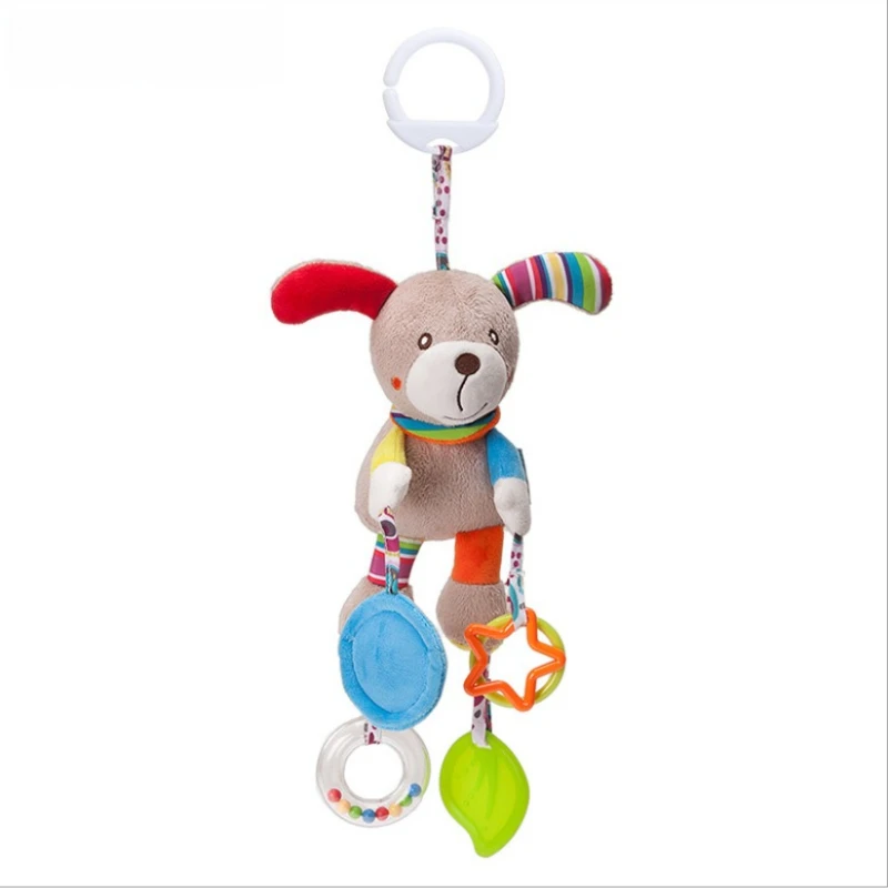 ของเล่นตุ๊กตาเด็กแรกเกิดติดรถเข็นเด็ก ของเล่นเขย่ามือเด็ก โมบายแขวนรูปการ์ตูนสัตว์ ของเล่นแขวนประดับพร้อมกระดิ่ง ของเล่นเสริมพัฒนาการเด็กเล็ก