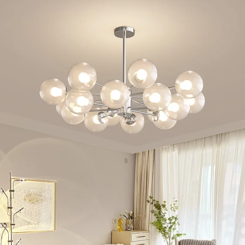 

GHJUYIOL Magic bean chandelier Nordic creative art lighting decoration modern, simple and atmospheric, medieval living room ligh