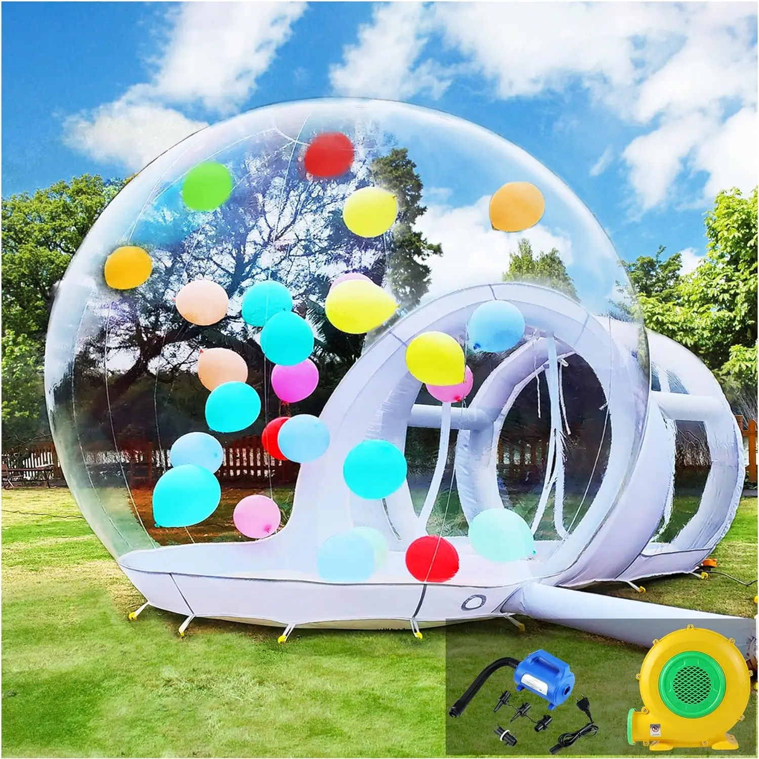 TPU Inflatable Bubble House 10FT Commercial Bubble Tent Clear Dome Playground Set with Blower for Indoor Outdoor Backyard Party