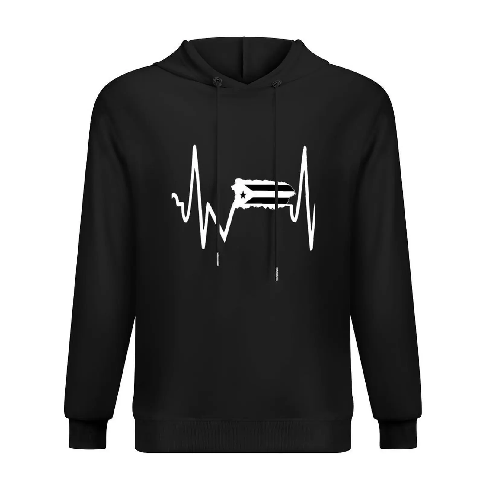 

Puerto Rican black flag ,boricua Heartbeat 2024 Hoodie winter clothes anime clothing men's sweat-shirt tracksuit men