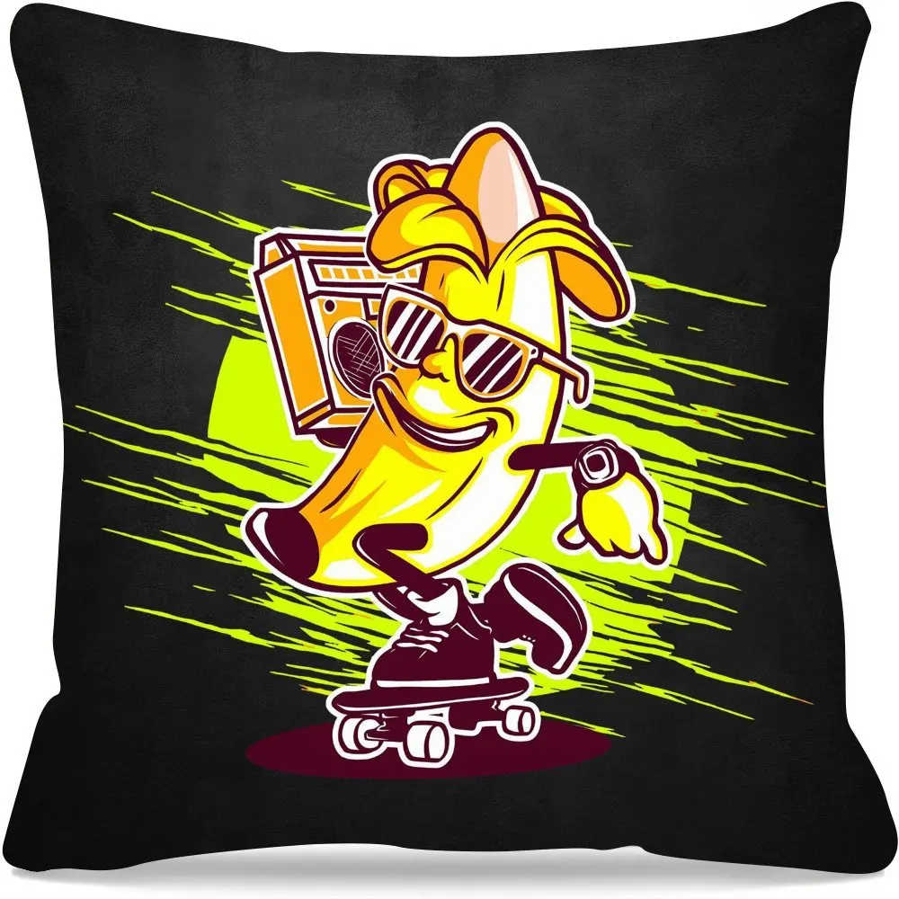 

One fashionable cartoon-patterned throw pillow cover, suitable for sofa, living room and bedroom decoration (without filling)