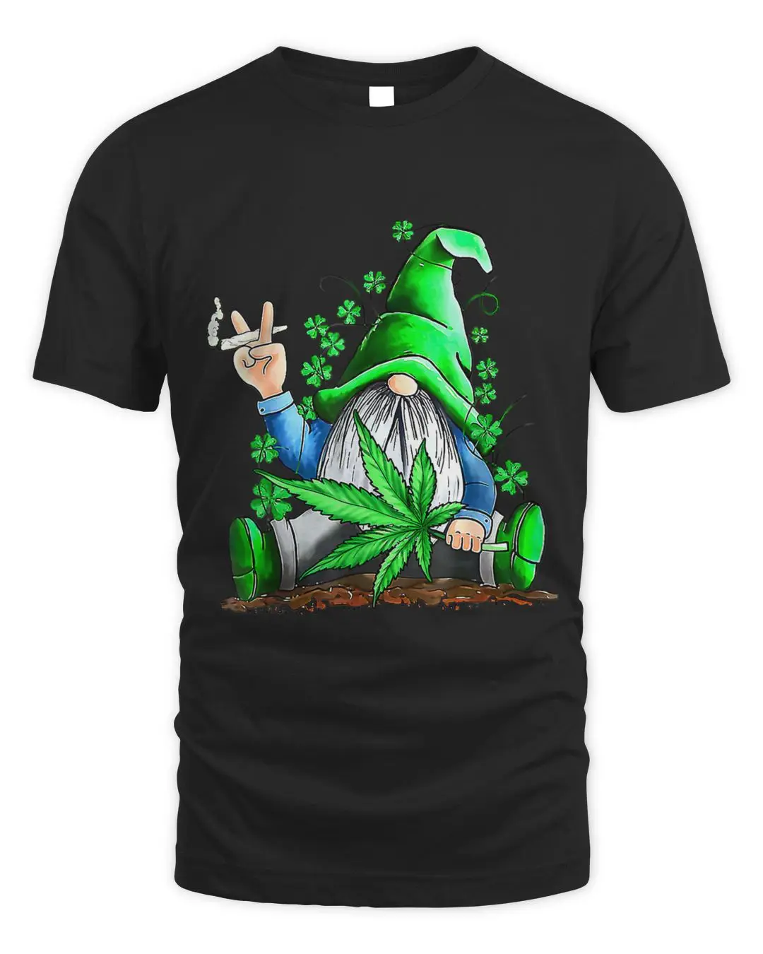 

Funny Gnome Pot Leaf 420 Marijuana Weed Cannabis Smoking T-Shirt 100% Cotton O-Neck Short Sleeve Casual Mens T-shirt Size S-3XL