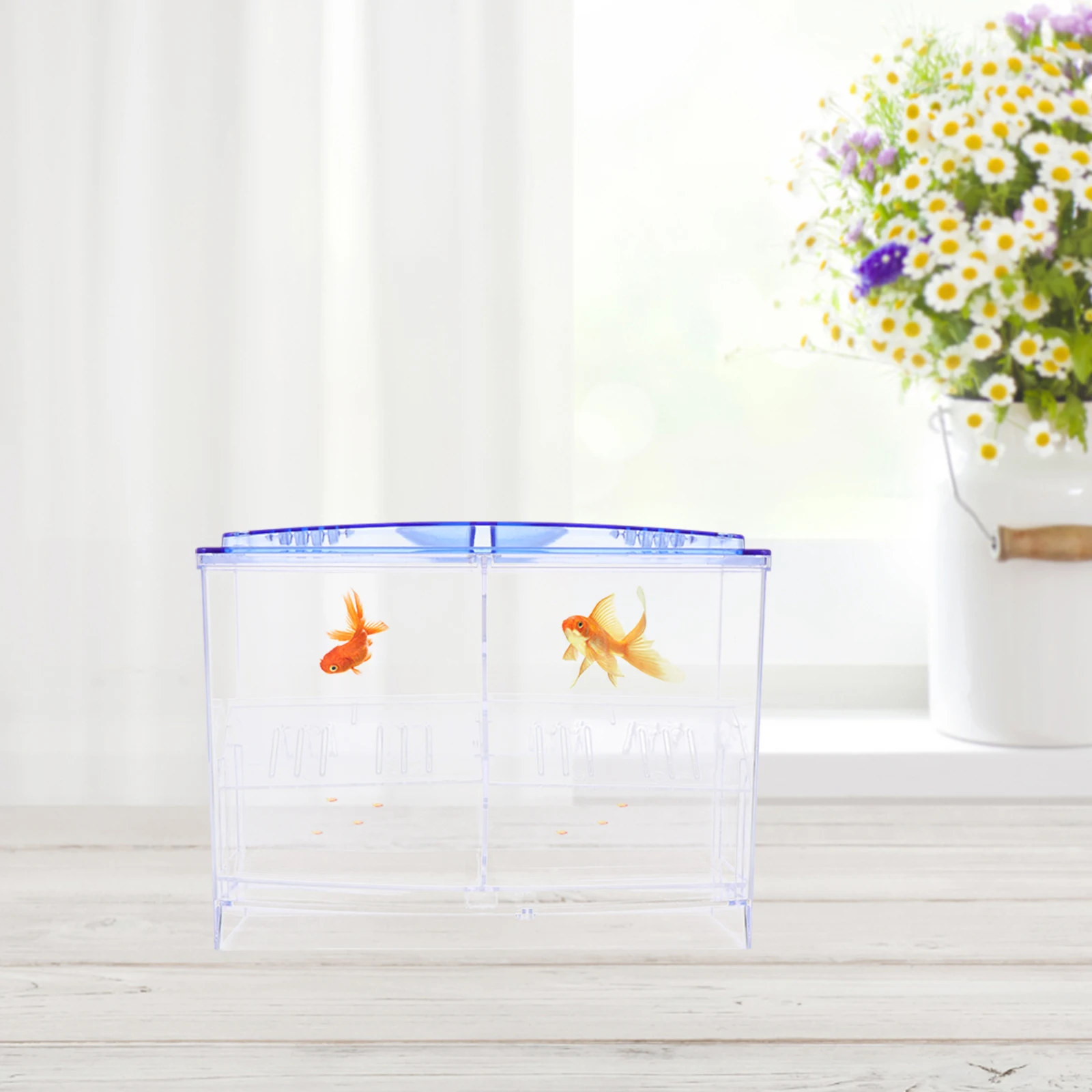 

2 layer Fish Hatchery Box Durable Transparent Cover Fry Juvenile Breeding Tank Container Partition Isolation Boxes Pet Supplies