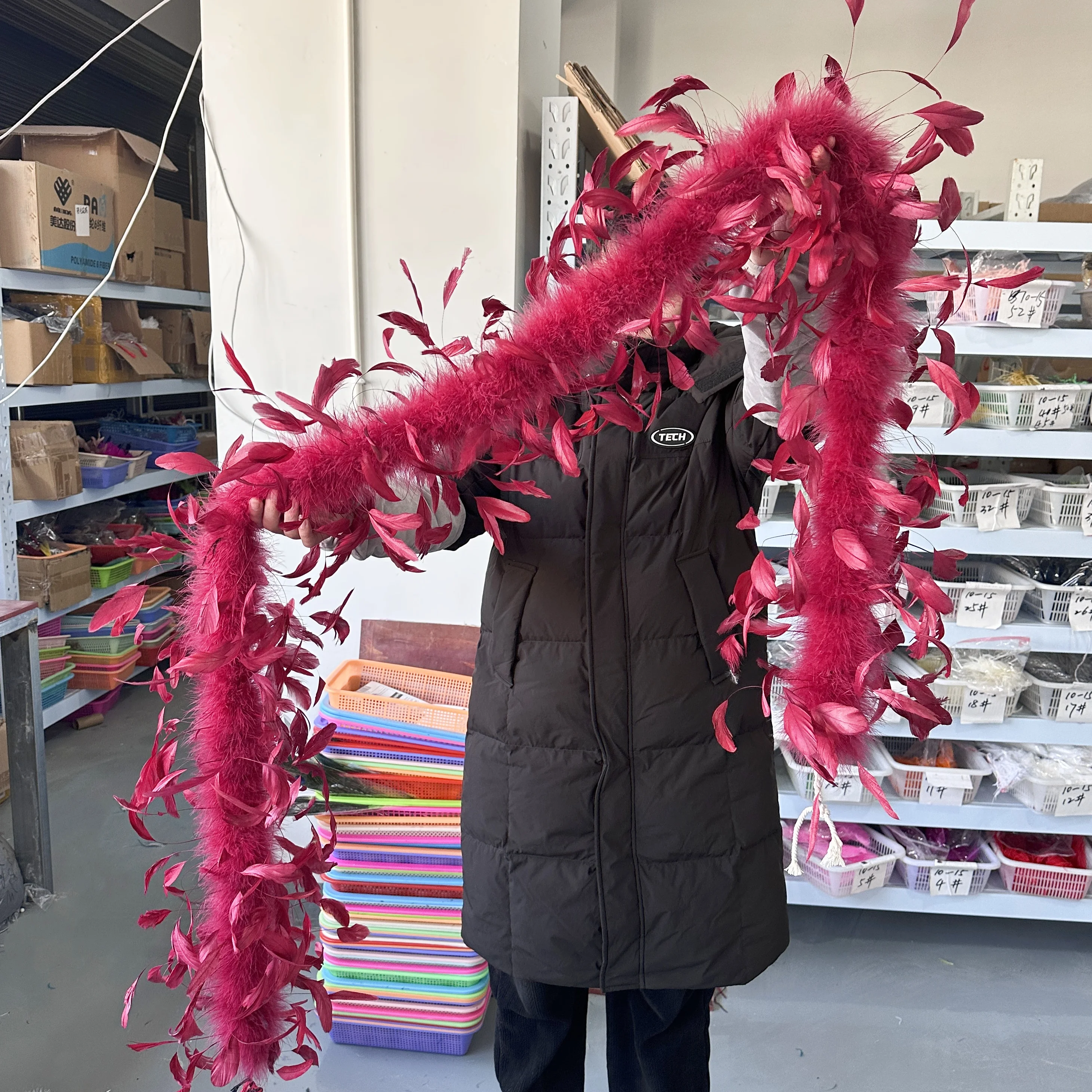 Chal Boa de plumas de marabú d - Feather Trim Marabou reseña y precio