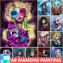 AB Drill Cartoon Diamond Painting Cross Stitch Princess Girl Diamonds Embroidery  Mosaic Home Decoration Handmade Gifts