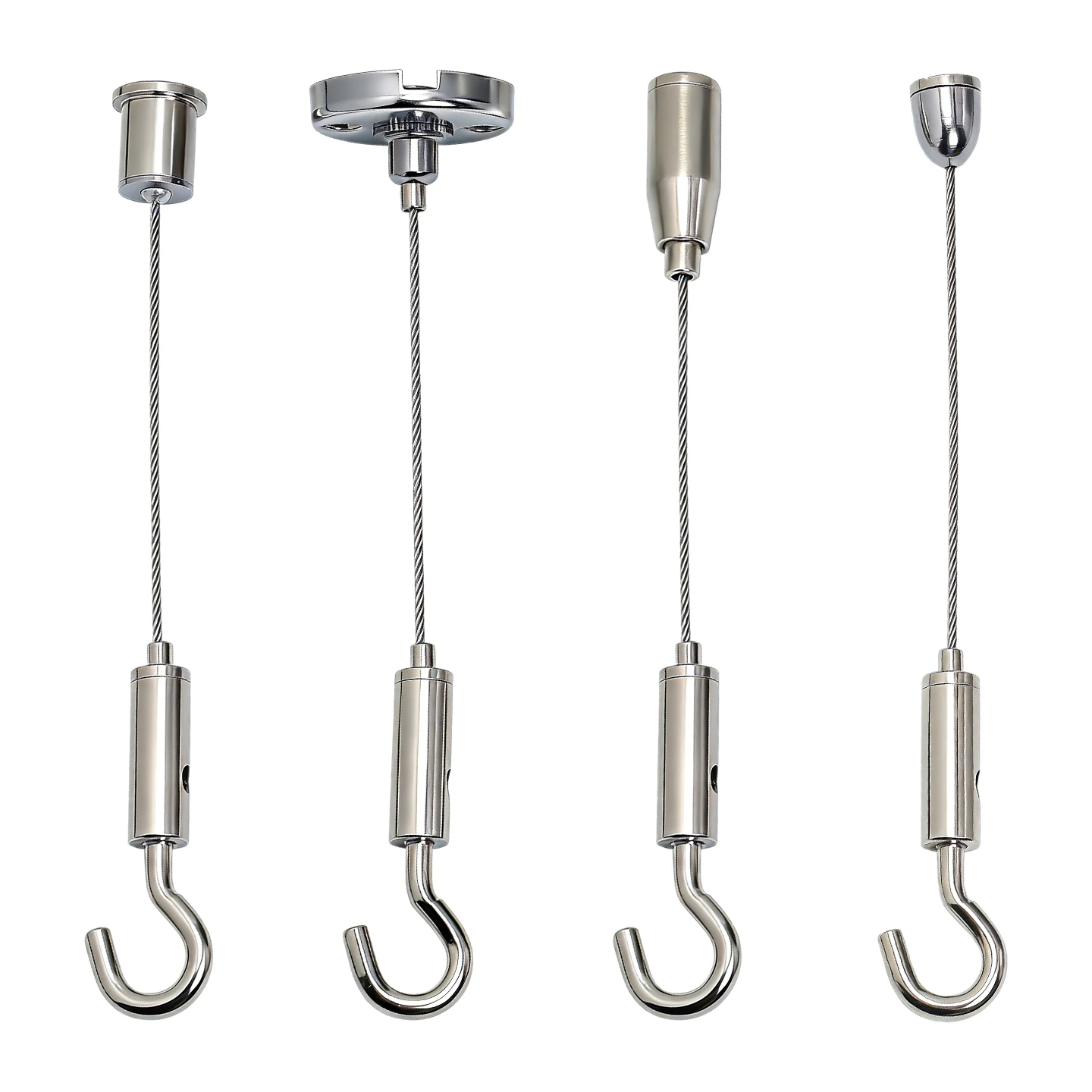 1.5mm Stainless Steel Wire Rope, Adjustable Metal Clothesline Suspension Kit Can Support Up to 30kg