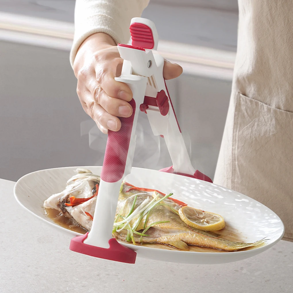 New 2-in-1 Anti Scalding Tray Holder Bowl Holder Multifunctional Tray Holder Anti Slip Home Kitchen Silicone Anti Scalding Clip