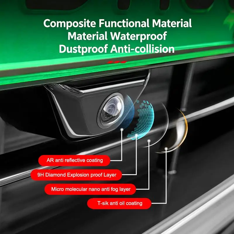 1 Pair Yellowing Resistant Car 360 Panoramic Camera Lens Cover Durable Protector for Most SUV Sedan Autos - Detail 1