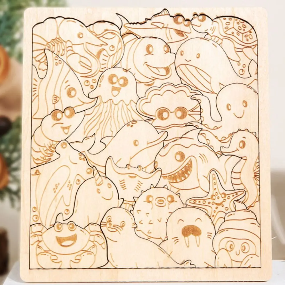 Floresta animais dinossauro quebra-cabeça cérebro teaser irregular forma dos desenhos animados quebra-cabeças dos desenhos animados diy forma animal quebra-cabeças jogo da família