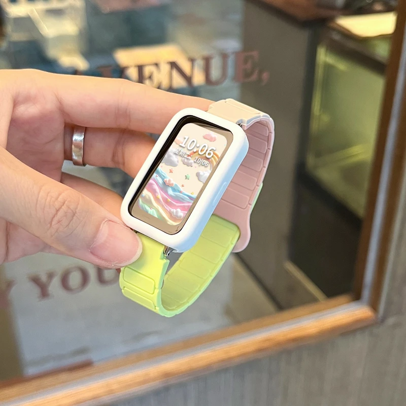 シリコーンストラップ-huawei-社バンド-10-9-磁気コレアブレスレットスポーツ時計バンド-huawei-社バンド-8-7-女性リストバンドスマートウォッチベルト