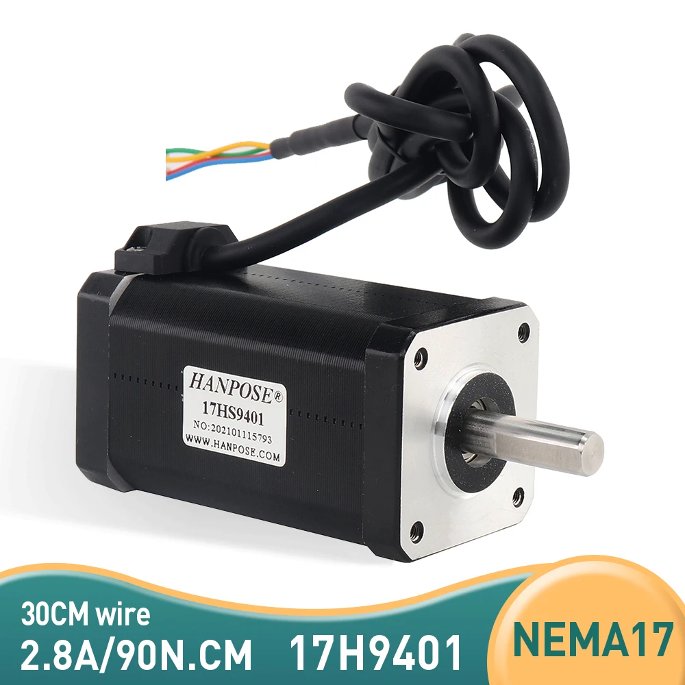 nema17 stepper motor 17HS9401 80mm 2.8A 90N.CM 4-wire 1.8degree 2-phase hybrid stepper motor for CNC milling machine