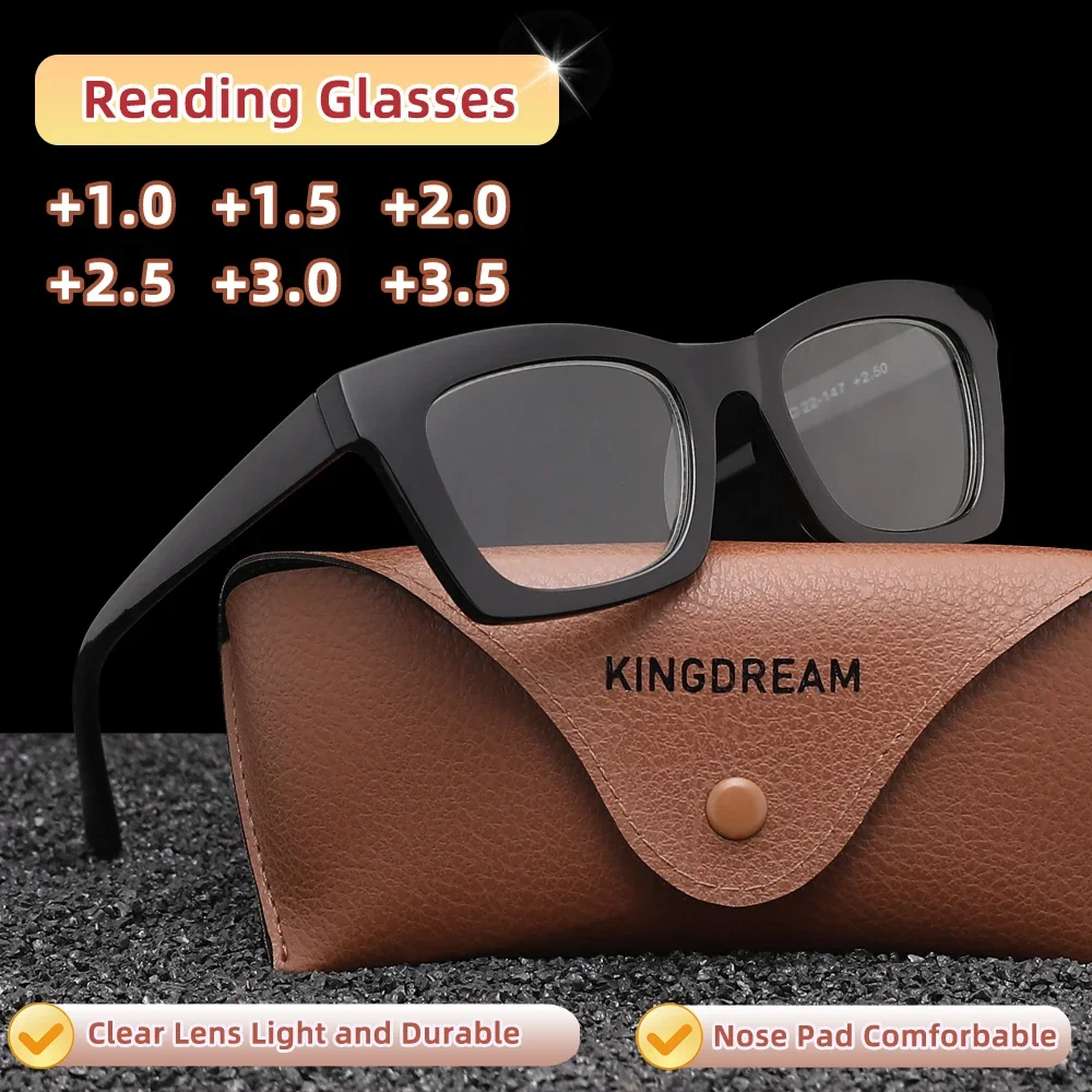 KINGDREAM Lesebrille für Damen und Herren, Blaulichtfilter, Alterssichtigkeit-Brille, Anti-Ermüdungs-Lesebrille +1,0+1,5+2,0+2,5+3,0+3,5