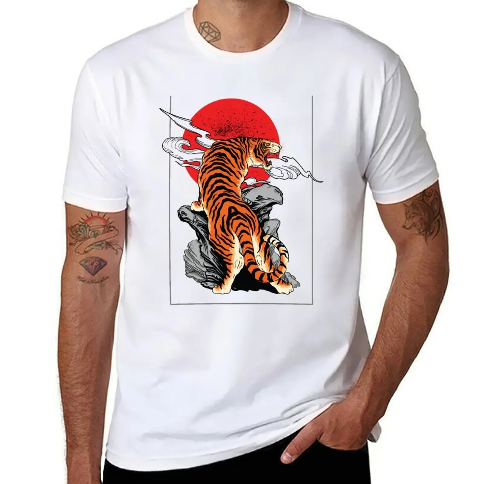 

Japanese Tiger T-Shirt man t shirt cotton graphic t shirts for man T-Shirt